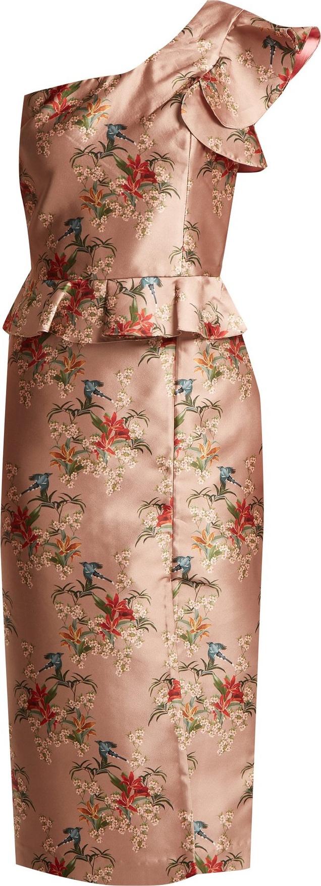 Johanna Ortiz La Divinidad asymmetric satin dress