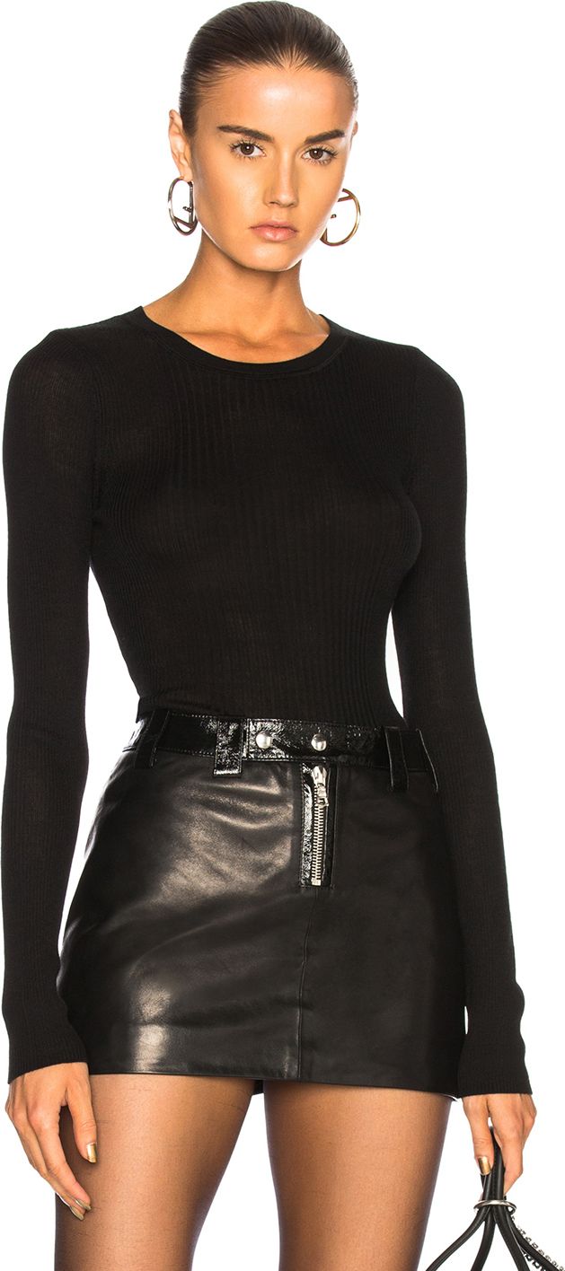 T By Alexander Wang Wash & Go Long Sleeve Rib Top