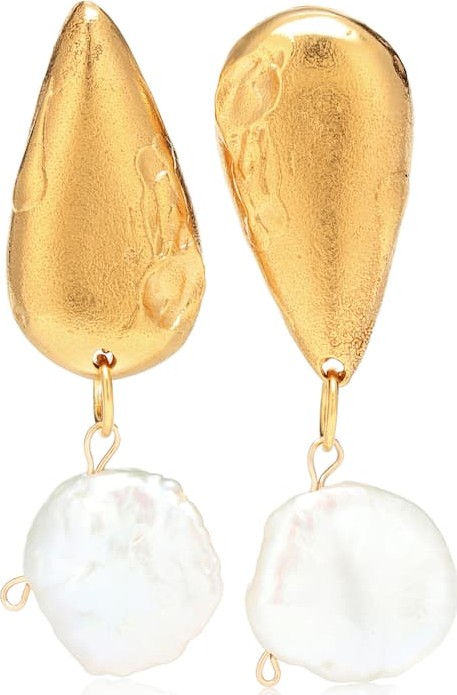 Alighieri The Fear And The Desire 24kt gold-plated and pearl earrings
