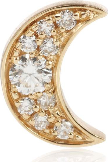 Sophie Bille Brahe Claire de Lune 18kt gold single earring with diamonds