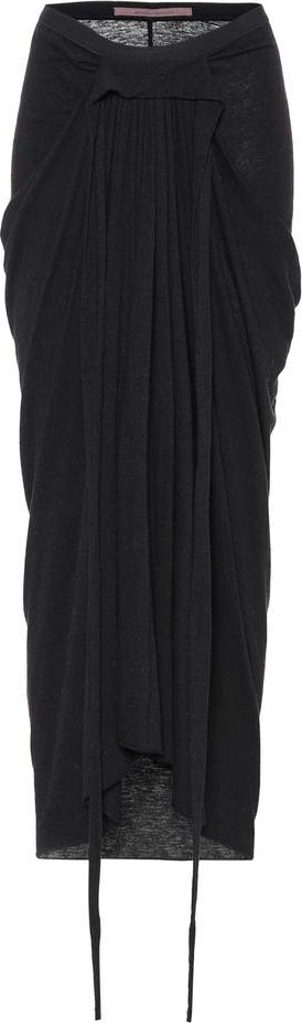 Rick Owens Lilies draped knit skirt