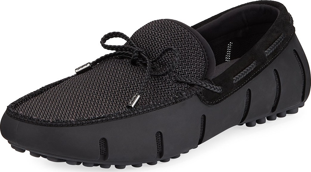 Swims Mesh & Rubber Braided-Lace Boat Shoe