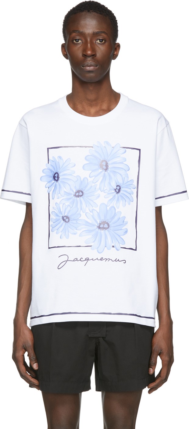 Jacquemus White Flower 'Le T-Shirt Mala' T-Shirt