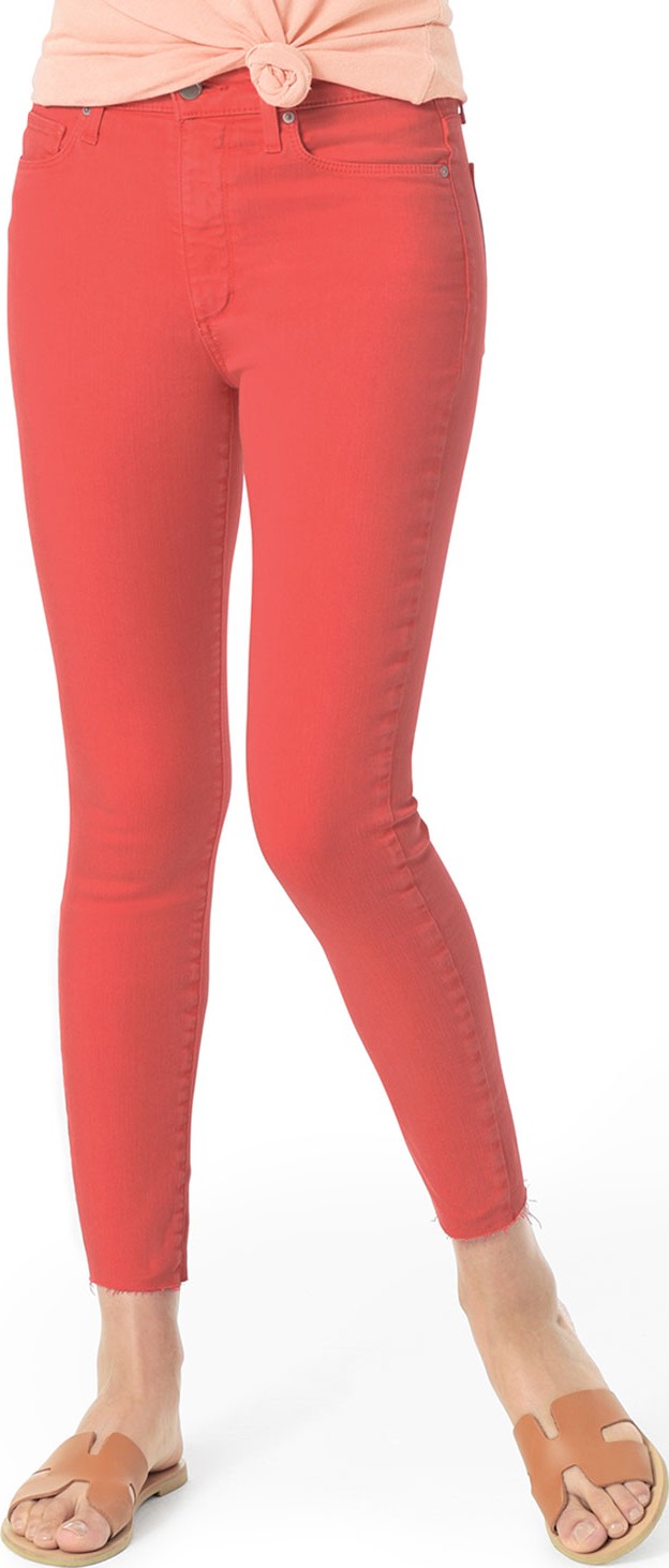 Joe's Jeans The Icon Mid-Rise Crop Skinny w/ Raw Hem
