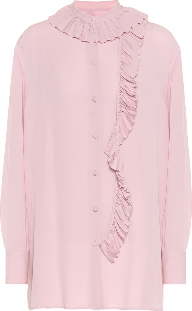 Valentino Ruffled silk-georgette shirt