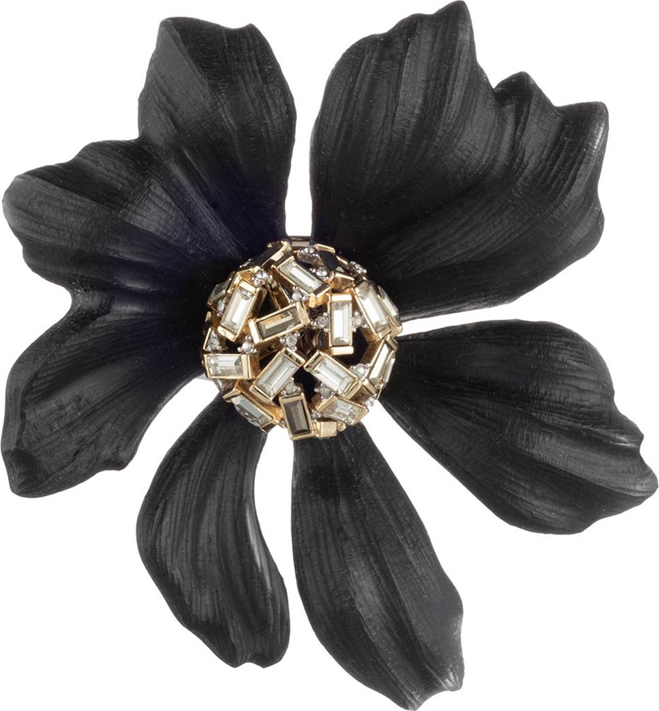 Alexis Bittar Crystal Baguette Cluster Flower Pin