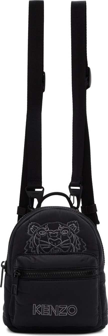 KENZO Black Mini Tiger Backpack