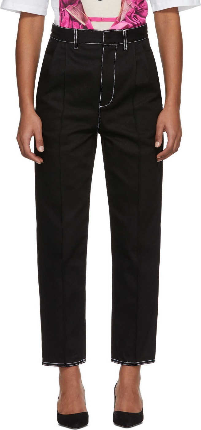 Alexander McQueen Black Denim Pegleg Jeans