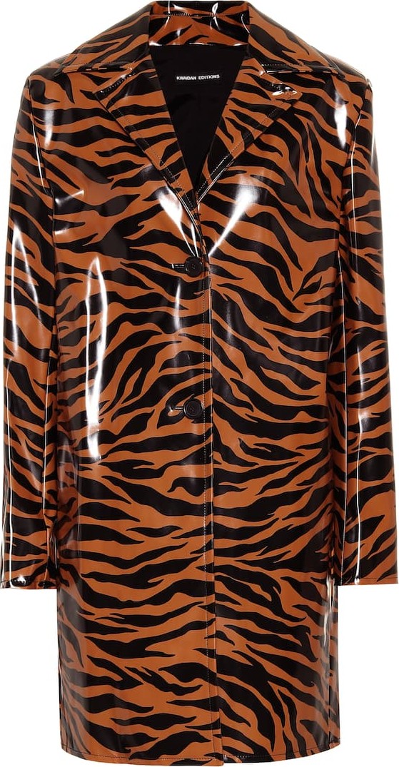 Kwaidan Editions Tiger-print vinyl coat