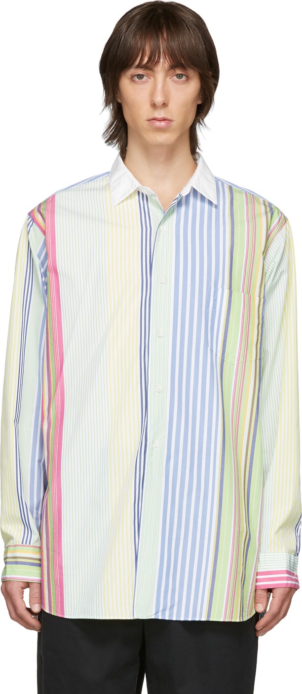 Beams Plus Multicolor Stripe Poplin Shirt