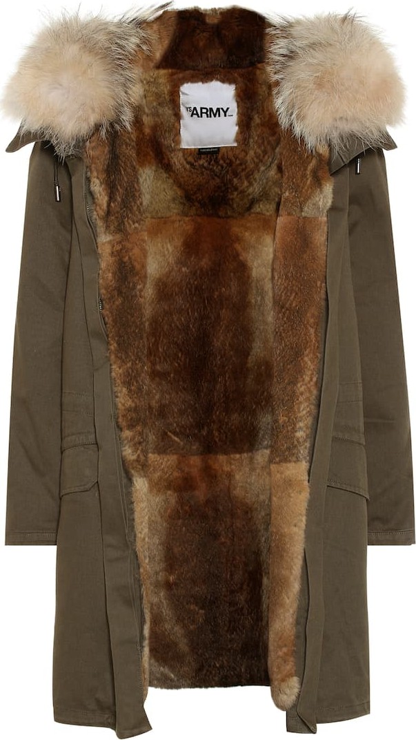 Army By Yves Salomon Fur-trimmed cotton parka