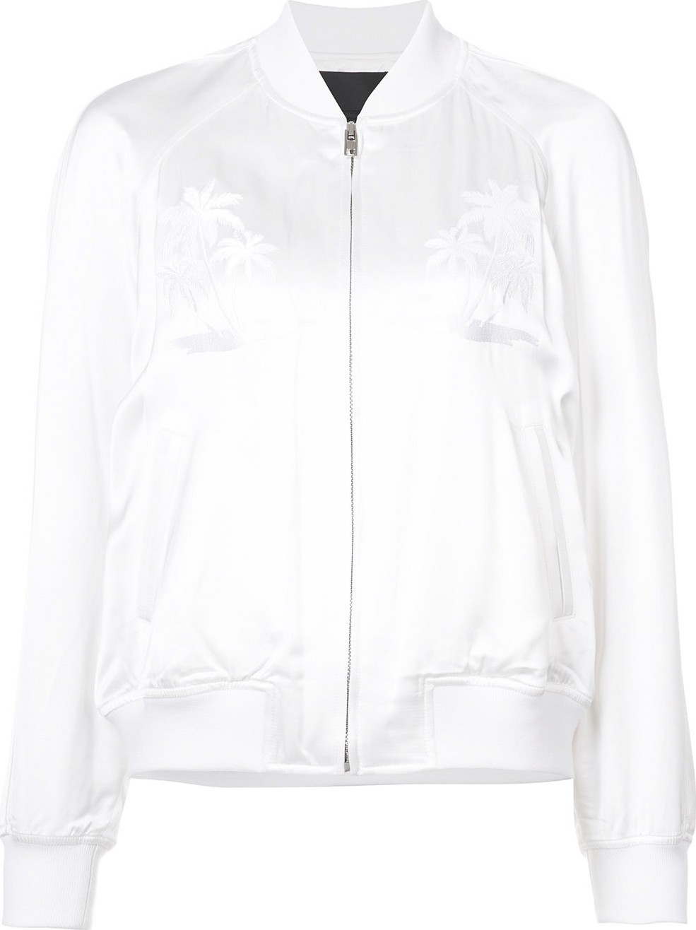 Alexander Wang palm tree embroidered bomber jacket