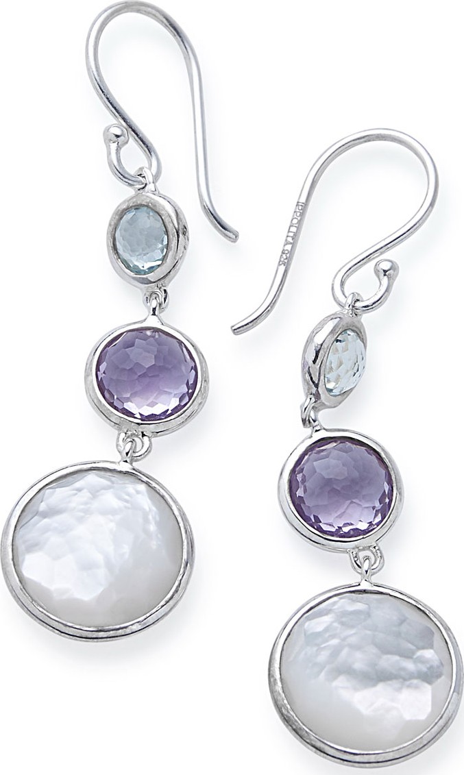 IPPOLITA Small Silver Lollitini Three-Stone Earrings