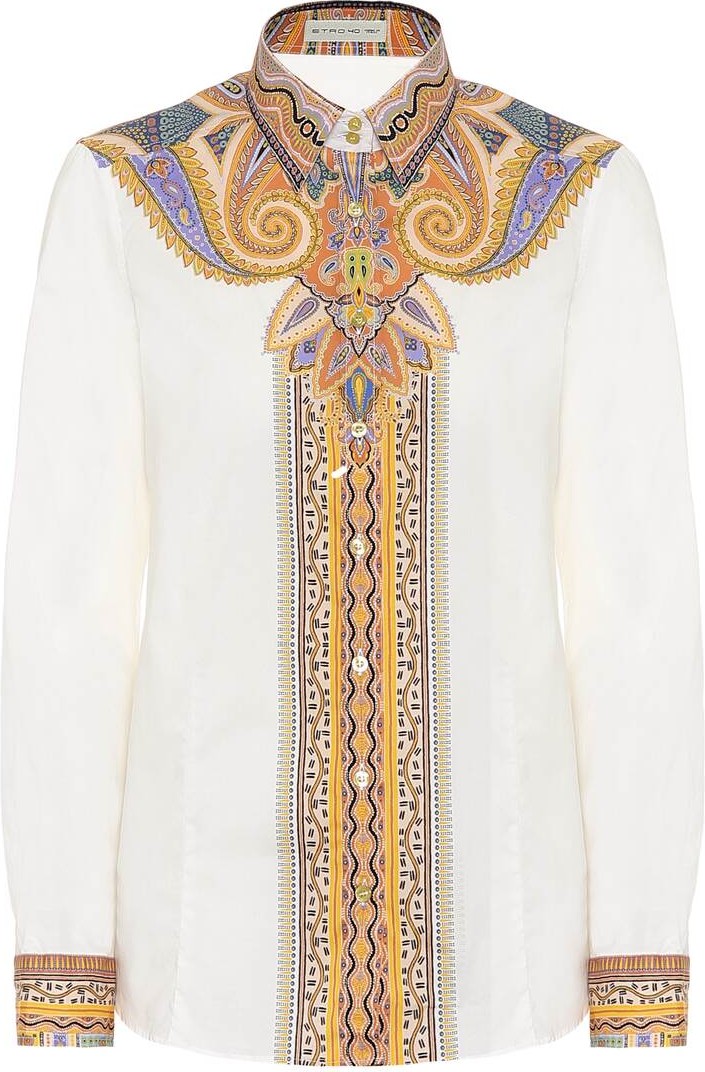 Etro Printed stretch-cotton shirt