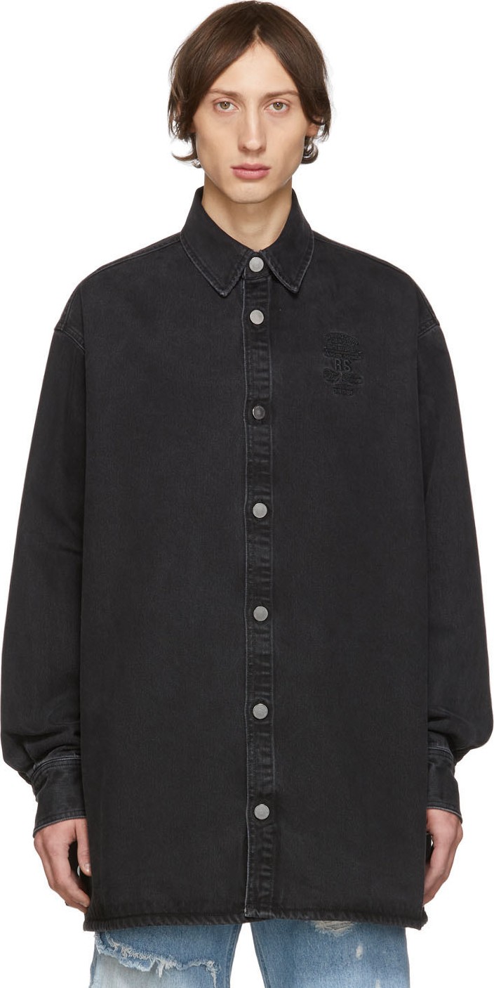 Raf Simons Black Denim Big Fit Shirt