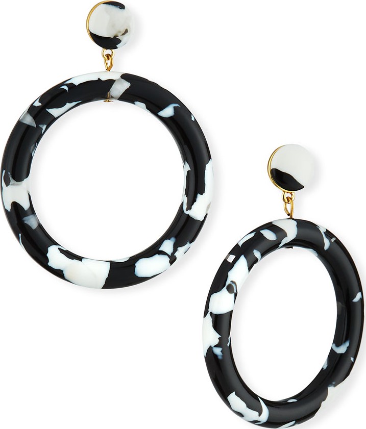 Lele Sadoughi Marquis Front-Facing Hoop Earrings