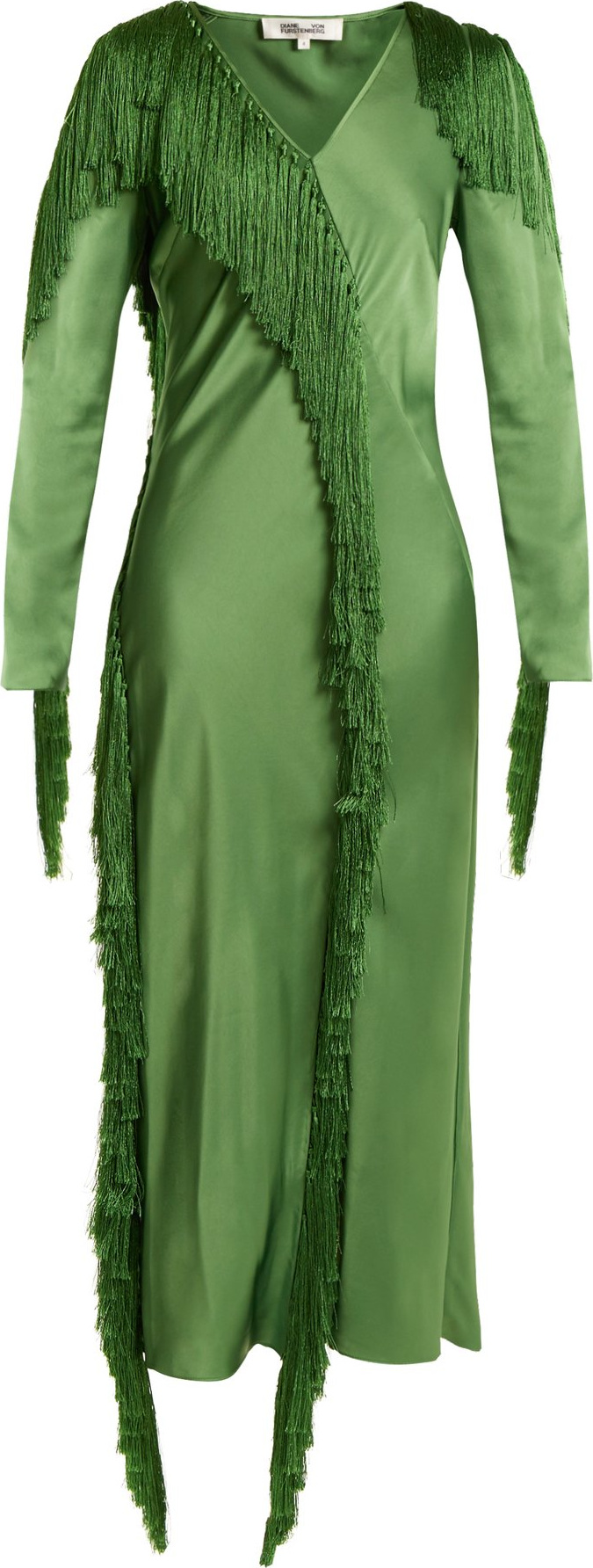 DIANE von FURSTENBERG V-neck fringed dress