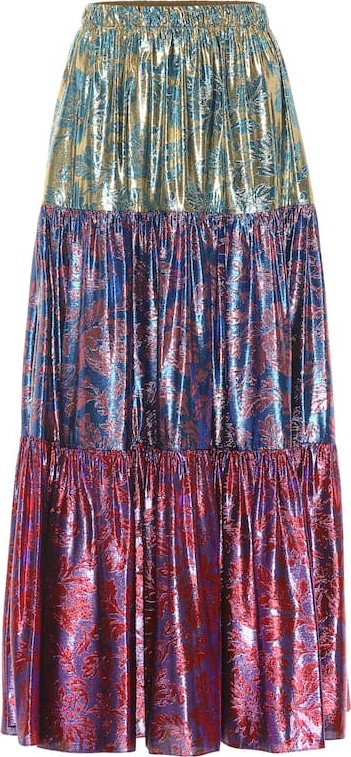 Gucci Silk-blend jacquard skirt