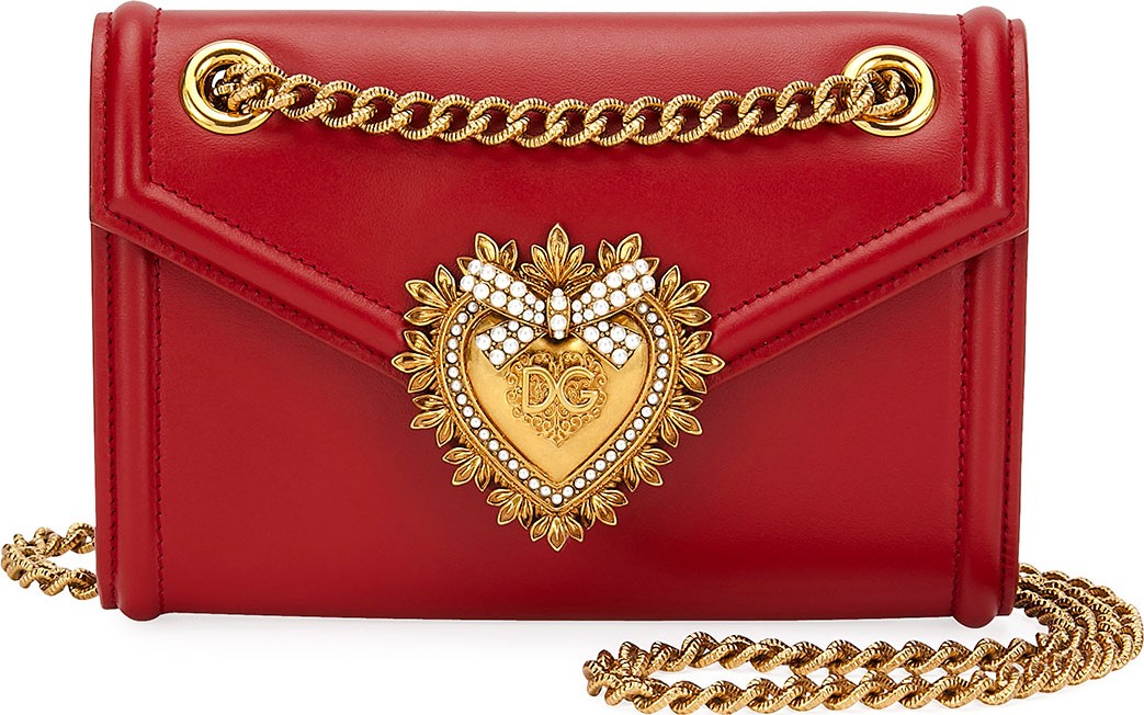 Dolce & Gabbana Devotion Mini Leather Crossbody Bag