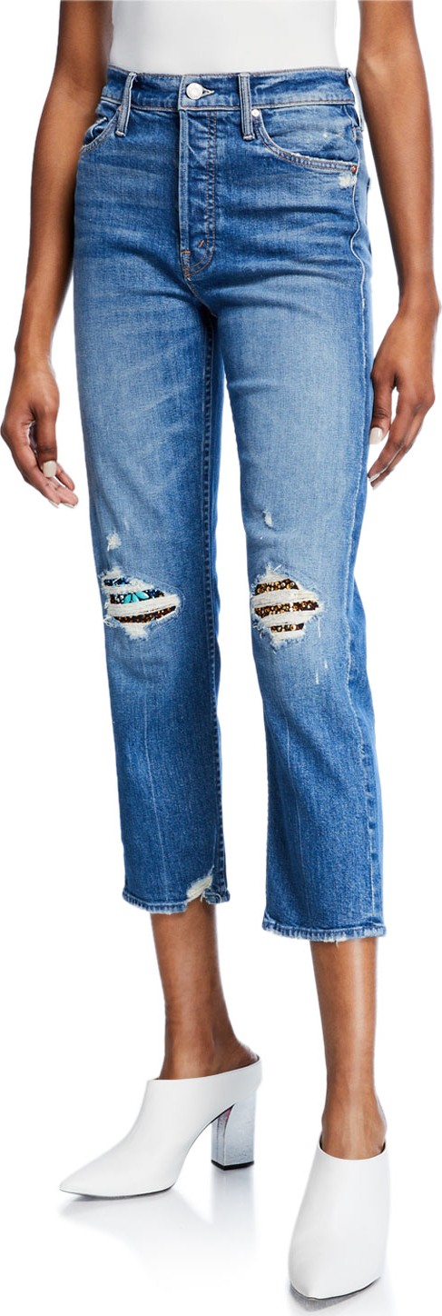 MOTHER The Tomcat High-Rise Distressed Jeans