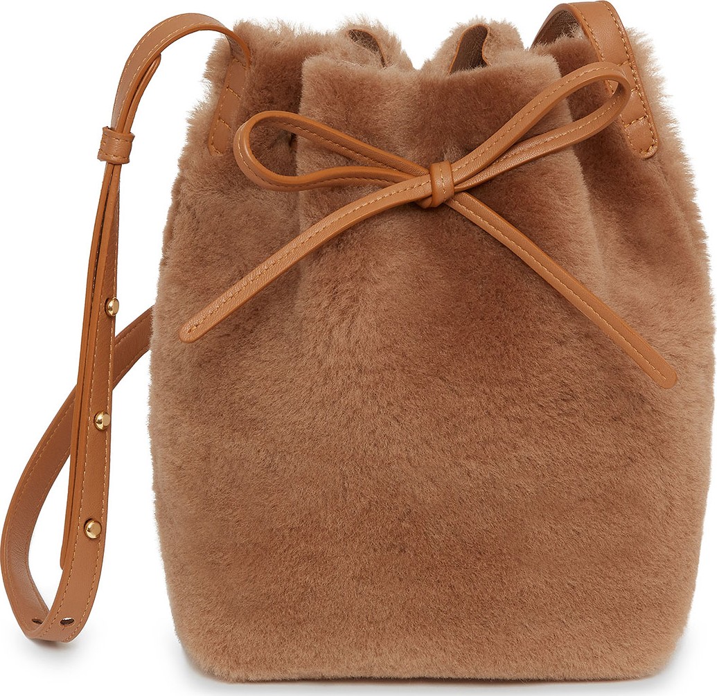 Mansur Gavriel Shearling Mini Bucket Bag