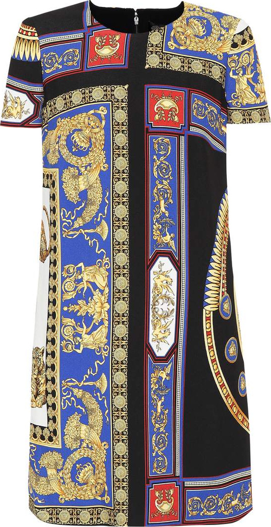 Versace Printed crêpe minidress