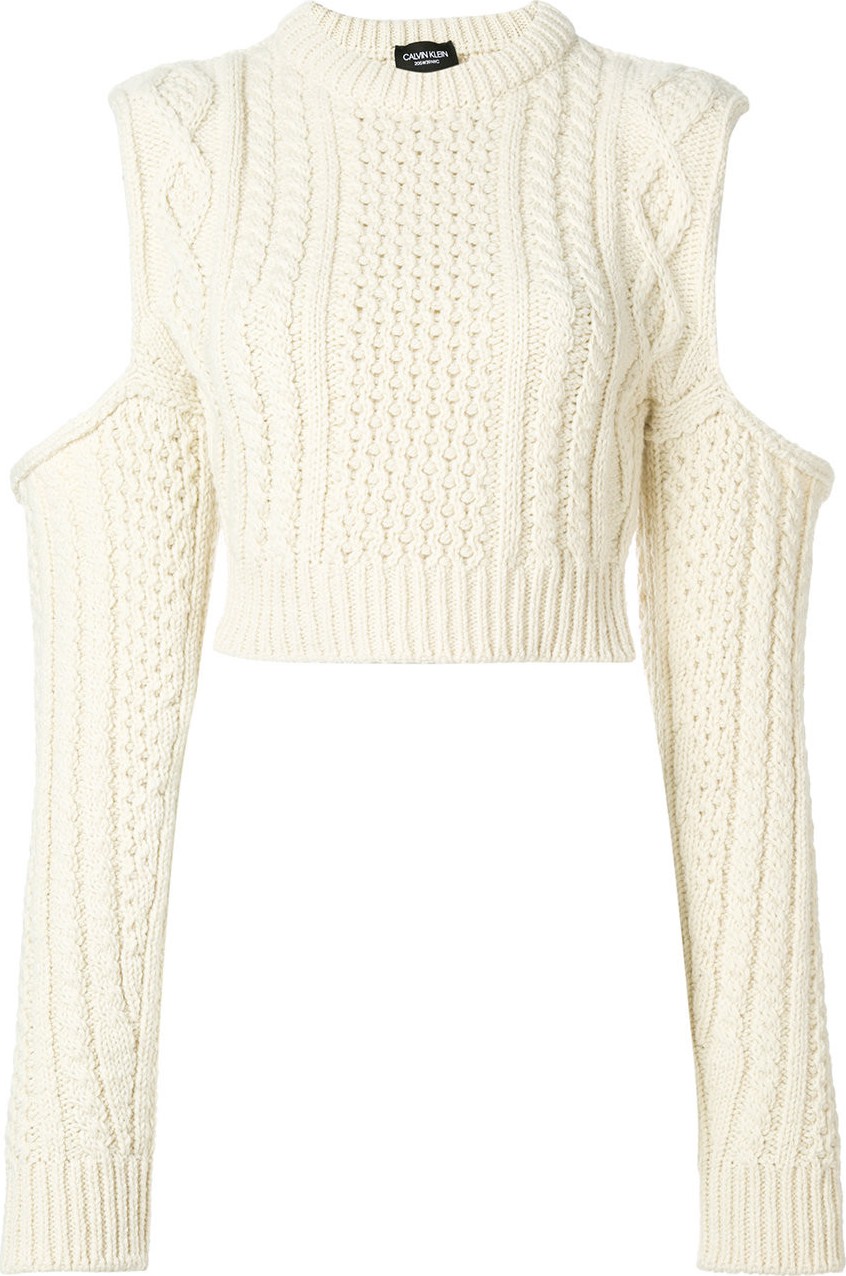Calvin Klein 205W39NYC cold shoulder chunky jumper