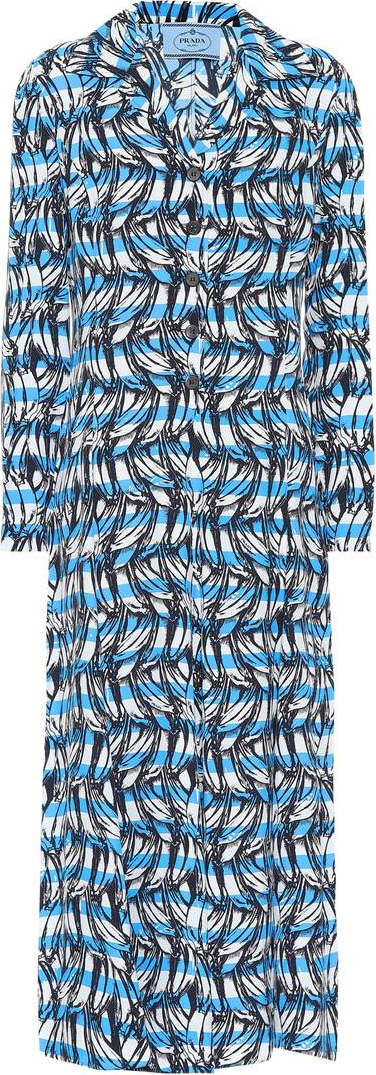 Prada Printed midi shirt dress