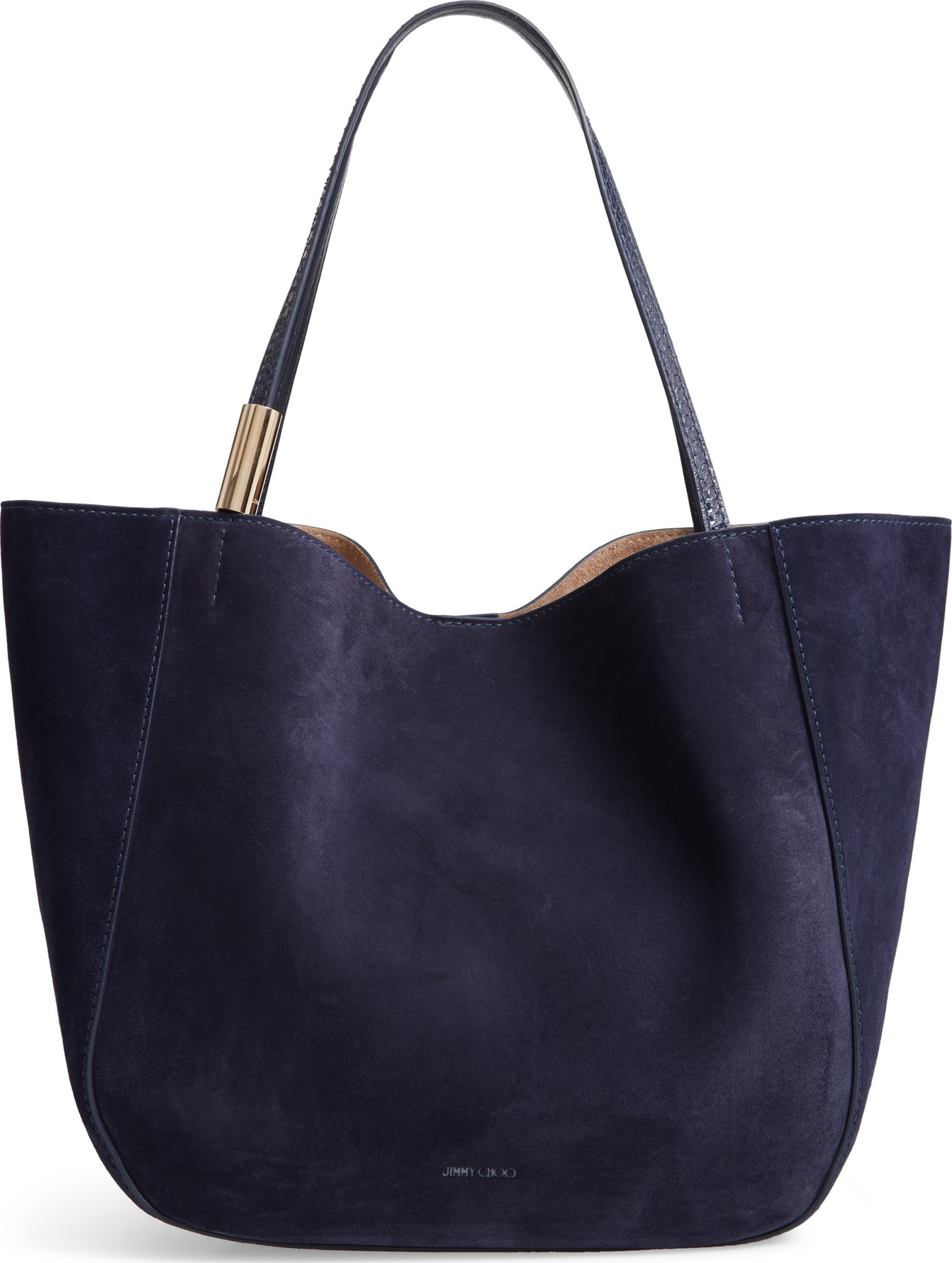 Jimmy Choo Stevie Suede & Genuine Snakeskin Tote