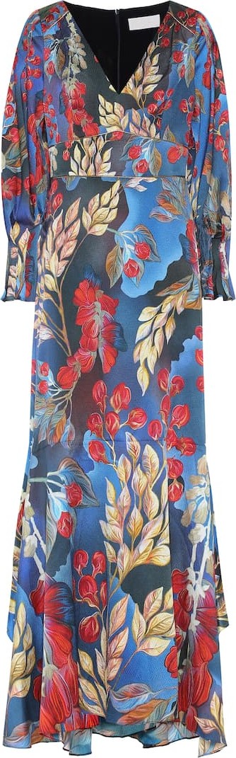 Peter Pilotto Printed stretch-silk midi dress