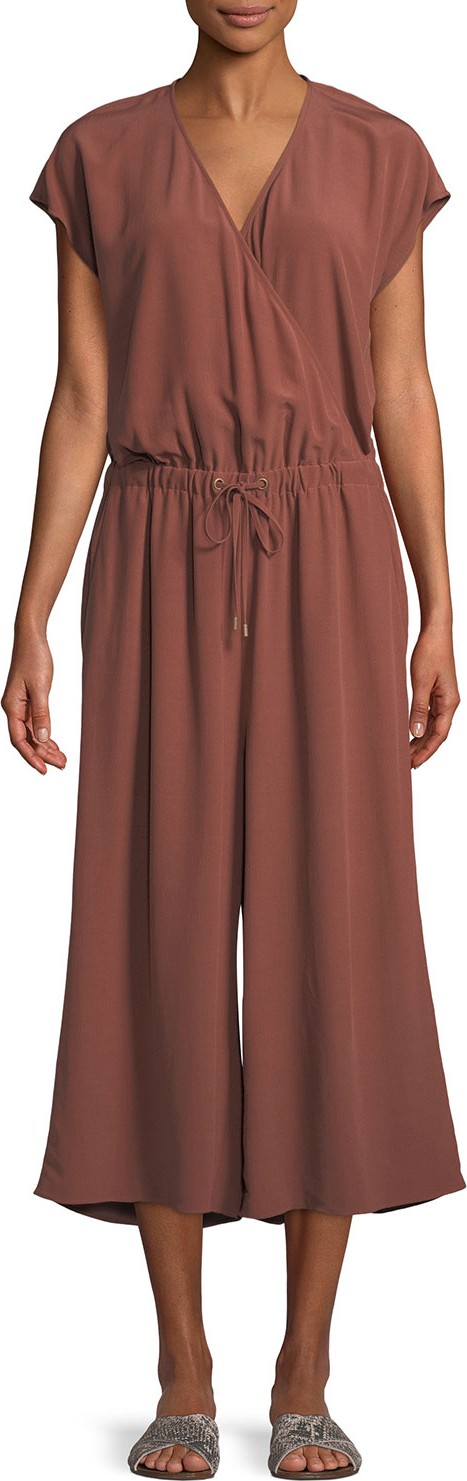 Eileen Fisher Crepe Cropped Jumpsuit