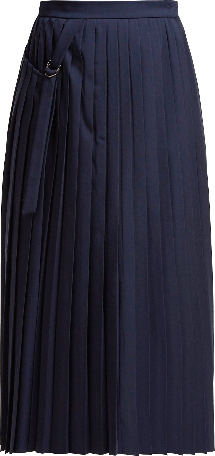 Joseph Beck pleated wool wrap skirt