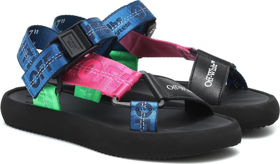 Off White Logo tape sandals