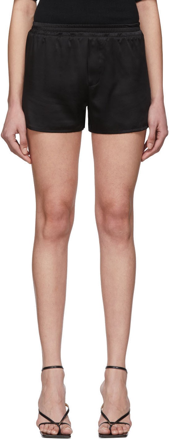 Haider Ackermann Black Silk Shorts