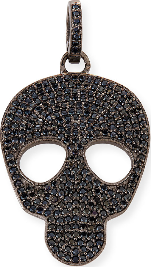Margo Morrison Small Black Spinel Skull Charm