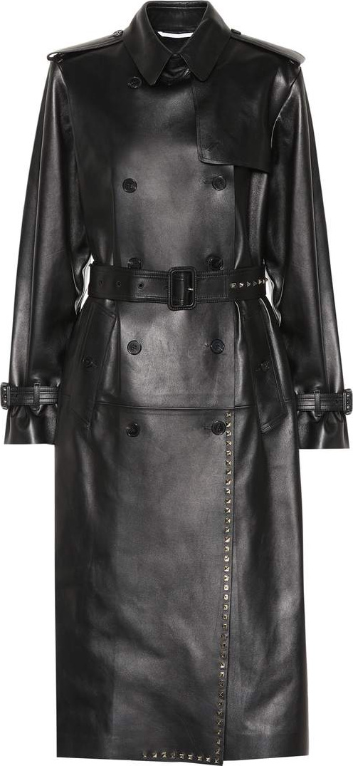 Valentino Studded leather trench coat