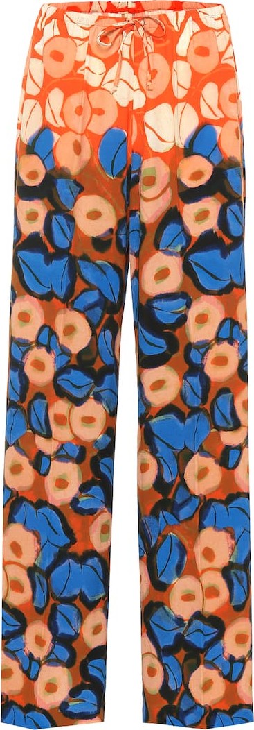 Dries Van Noten Printed wide-leg pants