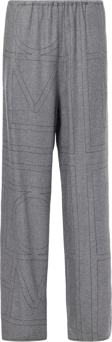 Totême - Monogram flannel pajama pants