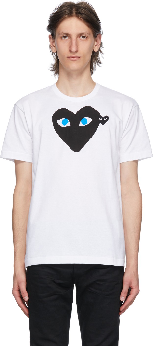 Comme Des Garcons PLAY White & Black Big Heart T-Shirt