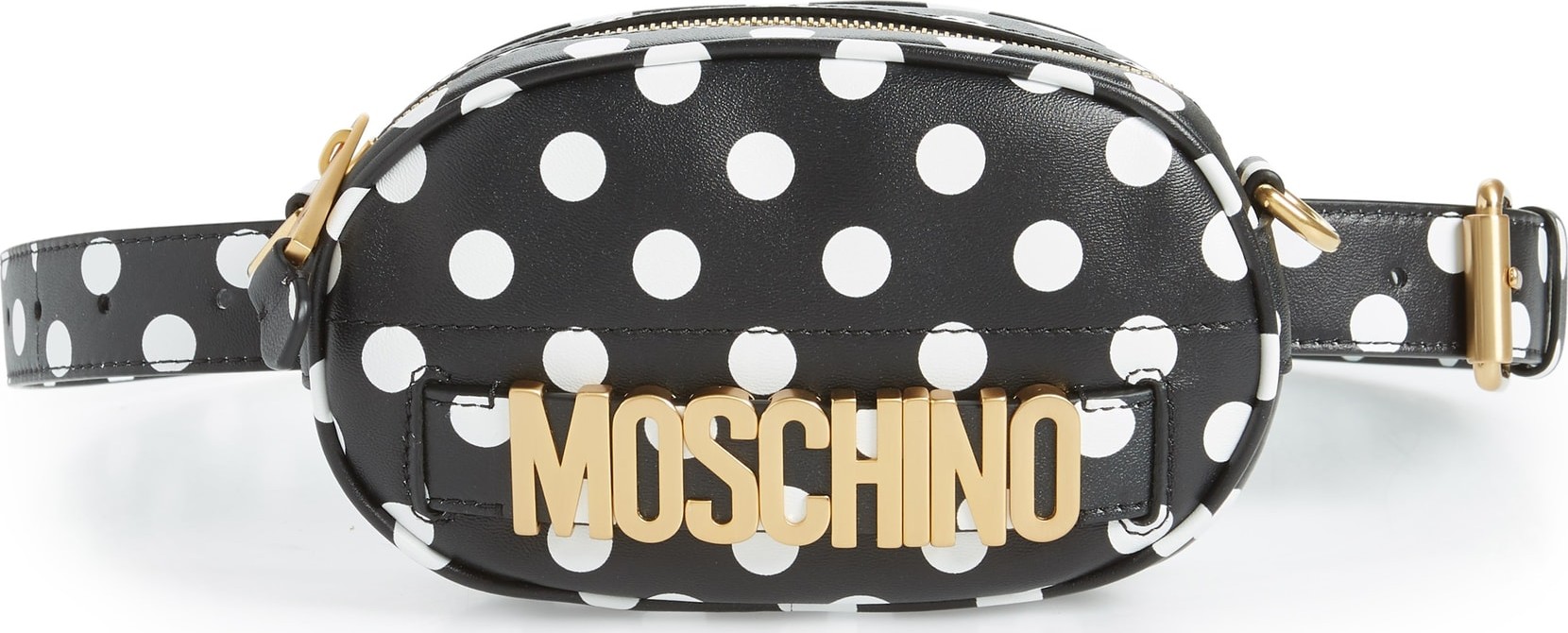 Moschino Logo Polka Dot Belt Bag