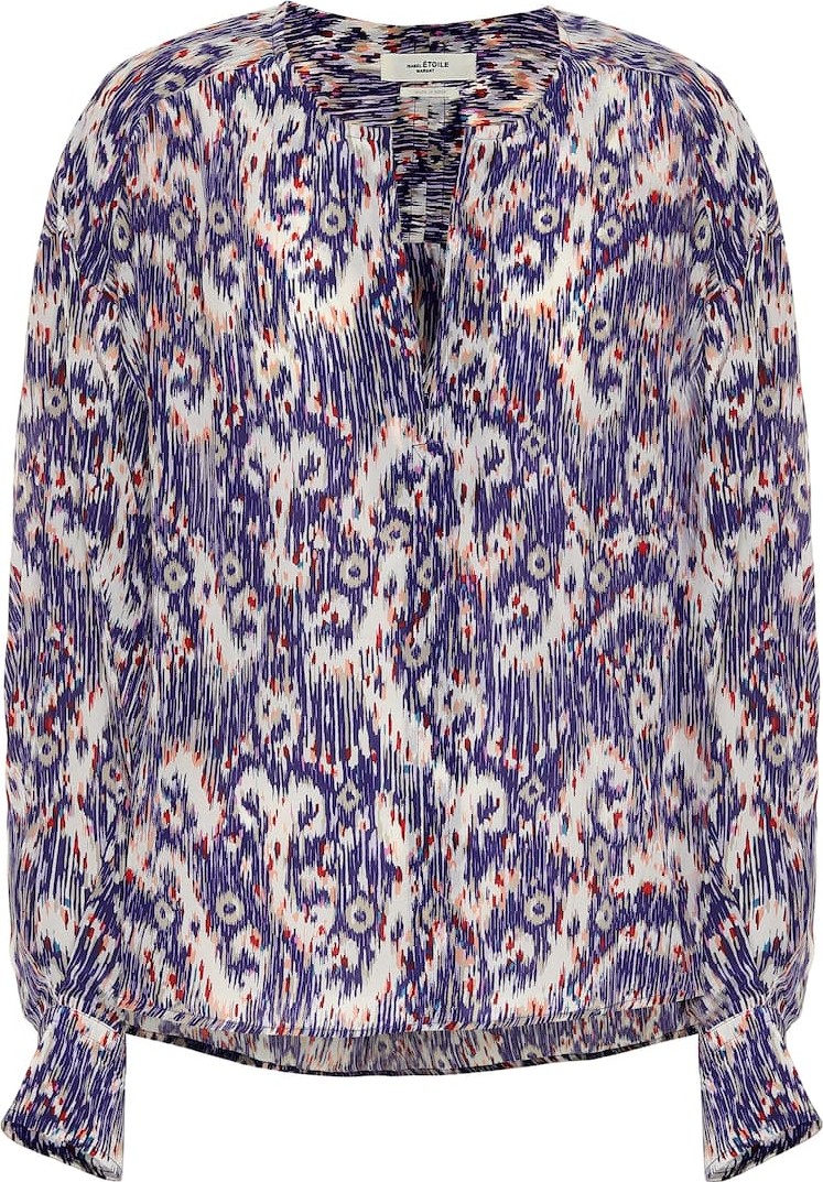 Isabel Marant Etoile Yacah printed silk blouse