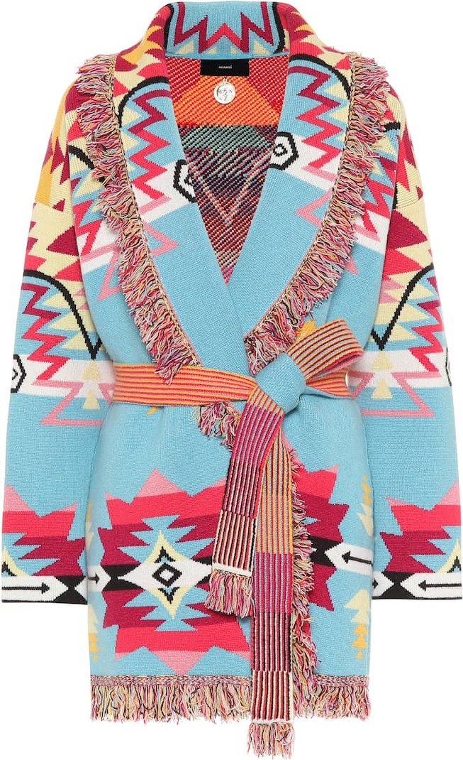Alanui Jacquard cashmere-blend cardigan