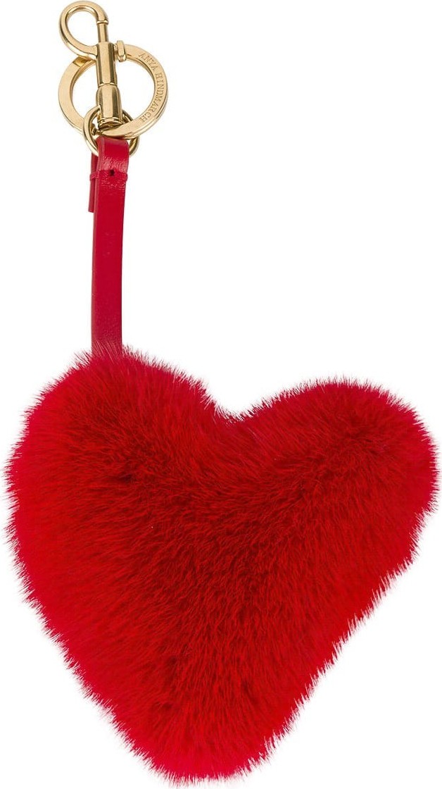 Anya Hindmarch tassel heart bag charm