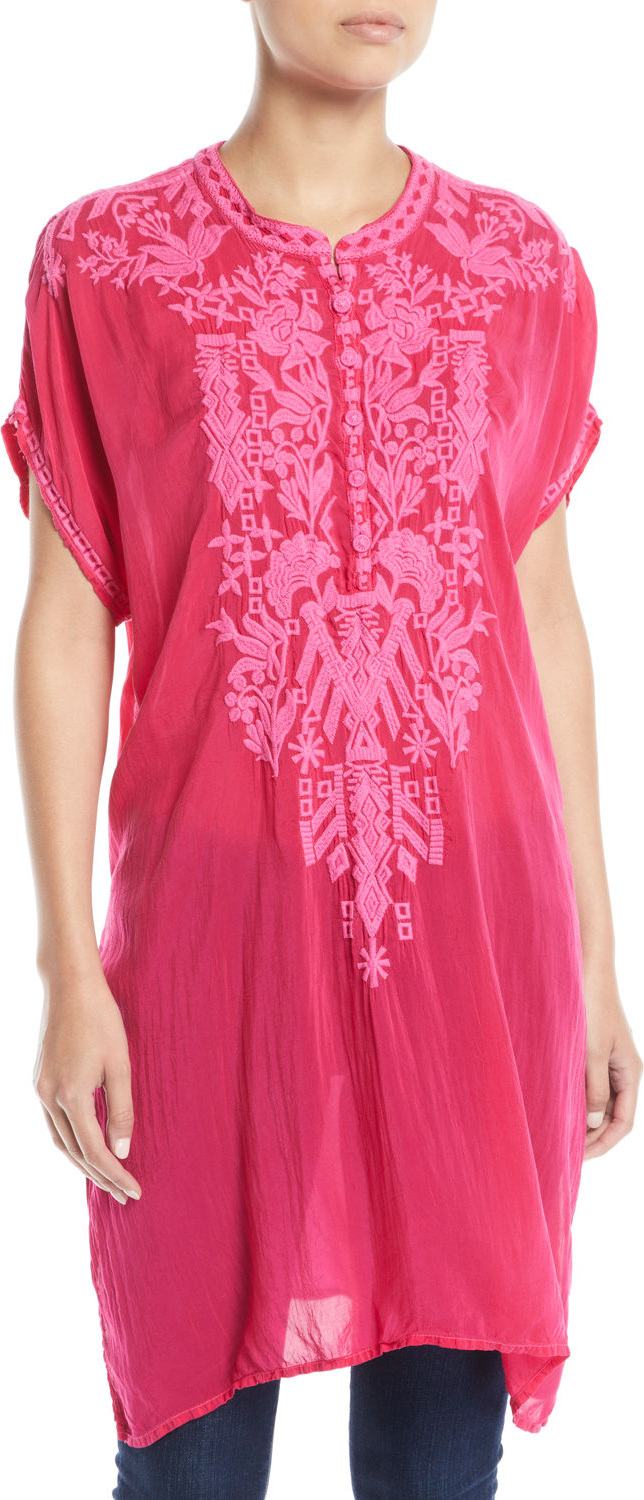 Johnny Was Lania Embroidered Long Tunic