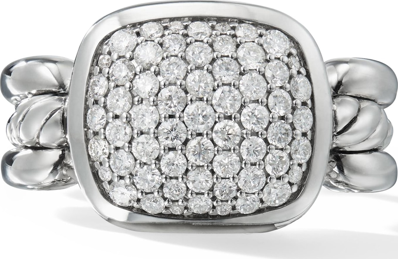 David Yurman Wellesley Link Ring with Diamonds
