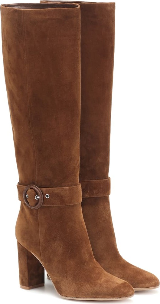 Gianvito Rossi Suede knee-high boots