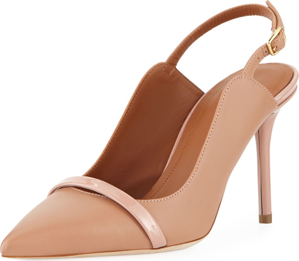 Malone Souliers Marion Luwolt Slingback Pumps, Beige