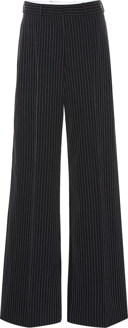 Stella McCartney Striped high-rise flared wool pants