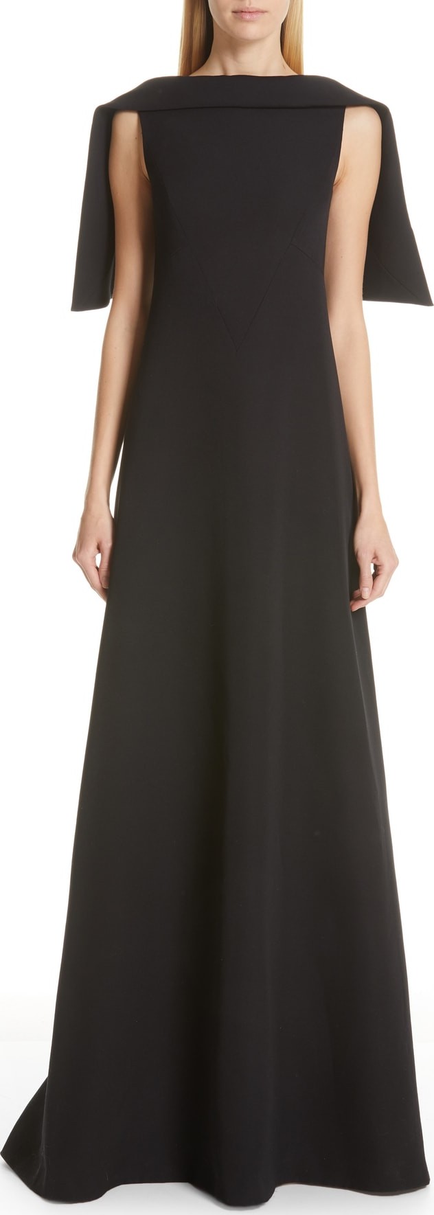 Givenchy Embellished Cape Wool Dress