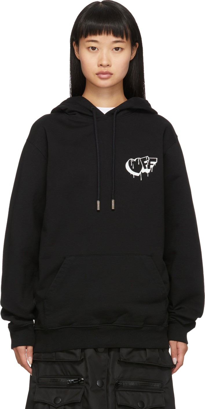 Off White Black Markers Regular Hoodie